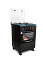 ElectroMate 50x55 3+1 Gas Cooker With Electric Oven, 3 Gas Burners + 1 Electric Plate, Standing Cooker, Black