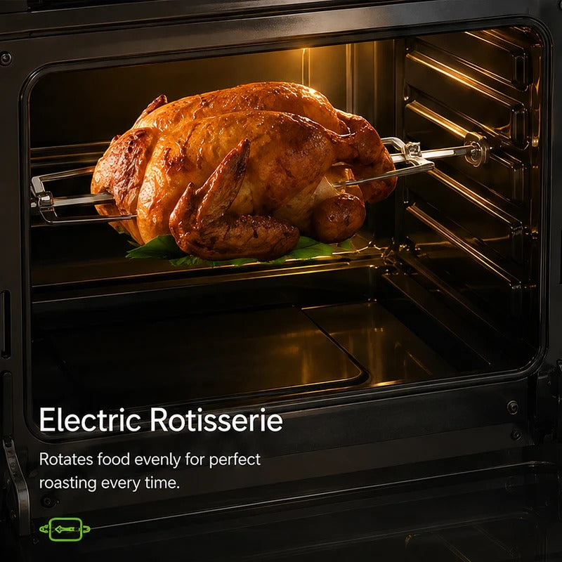 Syinix Cooker 60x60cm 3+1 with 80L Electric Oven & Rotisserie  Q60GC3