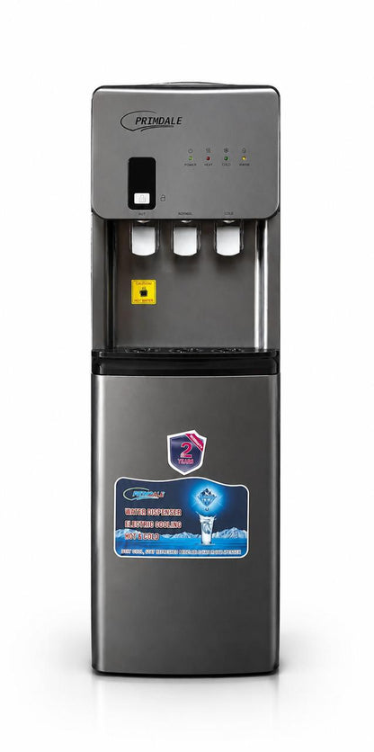 Primdale Dispenser withCompressor PMDL-163 Hot Cold & Normal Water 3 Taps, Child Safety Lock, Black/Grey