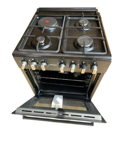 Legacy Cooker 3+1E, Oven Fan,Rapid Hotplate,Food warmer,60cm*60cm,Black/Silver