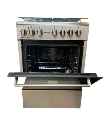 Legacy Cooker 3+1E, Oven Fan,Rapid Hotplate,Food warmer,60cm*60cm,Black/Silver