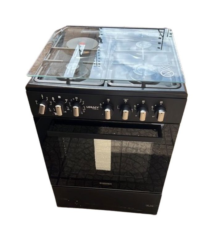 Legacy Cooker 3+1E, Oven Fan,Rapid Hotplate,Food warmer,60cm*60cm,Black/Silver