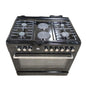 BJS Cooker, 4+2E,4 Gas Burners,2 Electric Plates,Electric Oven 110L,60cm*90cm, Black