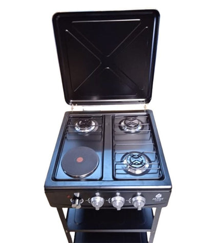 Nunix Cooker 3 Gas +1 Electric Plate Cooker Plus Shelves LTS-02