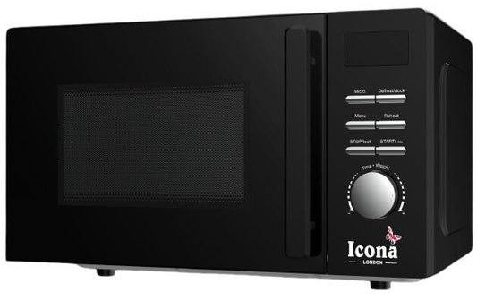 Icona Microwave oven With Manual Setting 20L Black ILDMO-2040XB
