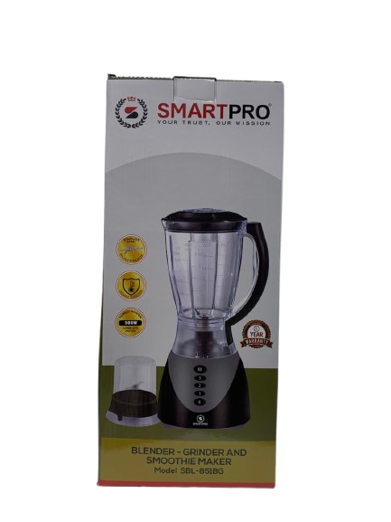 Smart Pro Blender 2-in-1 With Grinder 1.5L 500W SBL-851BG