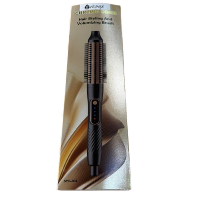 Nunix hair Ceramic Heated Brush Curl and Style Hot Brush COM-803