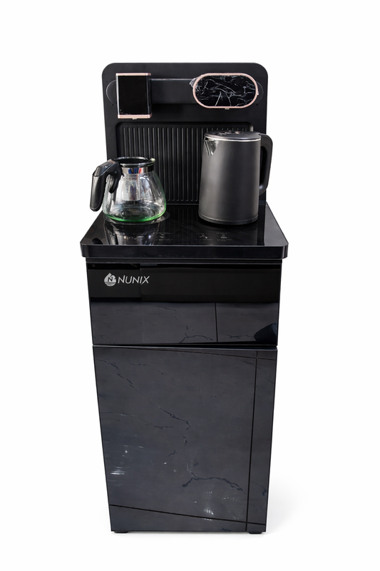 Nunix  Dispenser,  Bottom Load Hot And Cold Water Dispenser A1C Black With Fixed Stand