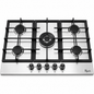 Roch Hob Built In 90cm 5 Burner With Wok Stainless Steel, Auto Ignition, LPG Compatible