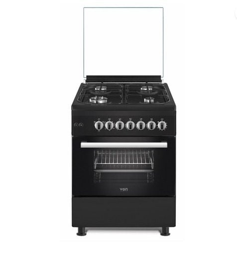 Von Cooker 4 Gas + Electric oven - VAC6FE40UK Graphite black