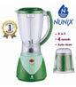 Nunix  Blender, 2 In 1 Blender With Grinding Machine 1.5L AK 301 Green