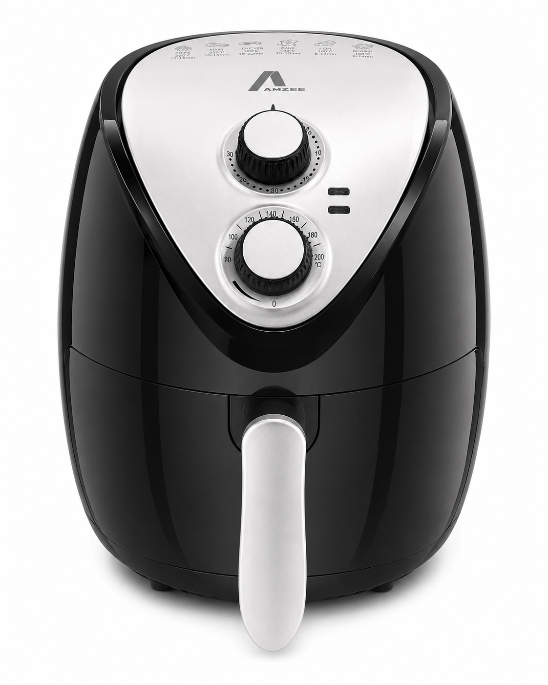 AMAZE Air Fryer AF107 4.5 Litres Manual Oil-Free Cooker – Black &amp; Silver