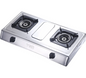 VON Cooker 2 Burner Gas Table Top  Enamel Coated, Stainless Steel With 1.5M Free Gas Pipe VCT2XWGX