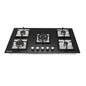 Bolesi Hob 5 Burner With 1 Wok Built-In Gas Hob 90CM  Tempered Glass Top, Cast Iron Pan Support  HOB-HB-59002