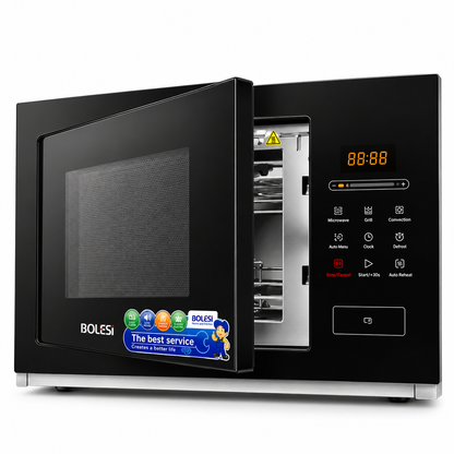 Bolesi Microwave Built-In 28L with Grill – BLS-WBL199, Smart Touch, Modern Kitchen Design, Black
