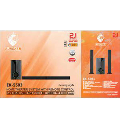 Euroken Speaker 2.1 Home Theater System With Remote Control