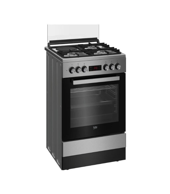 Beko Cooker, 2 Gas Burners, 1 Wok And 1 Hotplate, Electric Oven 60l FSM63330DXDSL