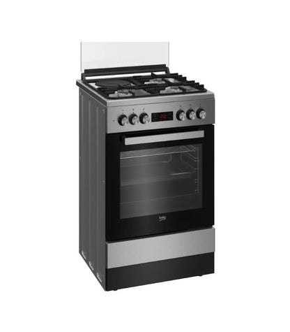 Beko Cooker, 2 Gas Burners, 1 Wok And 1 Hotplate, Electric Oven 60l FSM63330DXDSL