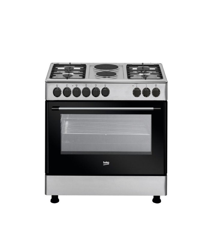 Beko Cooker, 4 Gas Burners And 2 Hotplates , Electric Oven, GE 12121 DX