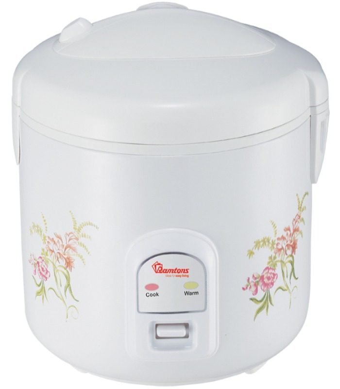 Ramtons Rice Cooker +Steamer 1.8 Liters White- RM/397