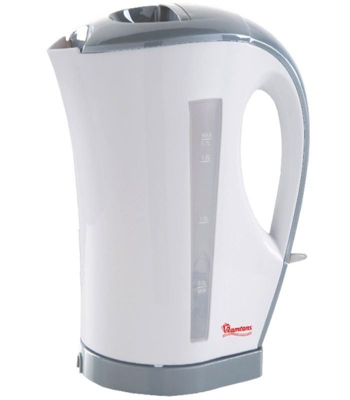 Ramtons Kettle  Cordless Electric Kettle 1.7 Liters White And Grey - RM/263