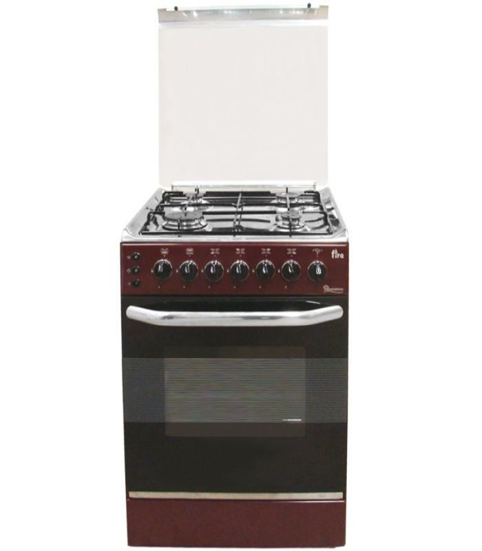 Ramtons Cooker  4 Gas 55X55 Dark Red Cooker 5694- EB/303 2