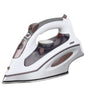 Mika Steam Iron  Ceramic Soleplate  White  Brown &amp; Silver MIST312C