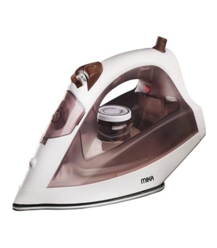 Mika Steam Iron  Ceramic Soleplate  White &amp; Brown MIST211C