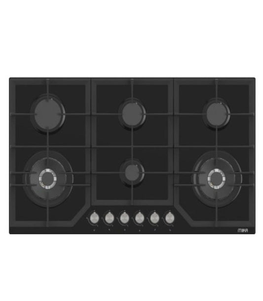 Mika Hob  Built In Gas Hob  90cm  Glass MGH92602FBGW2