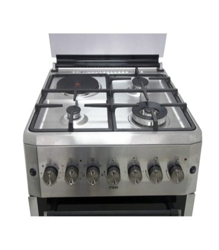 Mika Cooker  Standing Cooker  60cm x 60cm  3 Gas Burner + 1 Electric Plate  Half Inox MST6231HI/TP6W