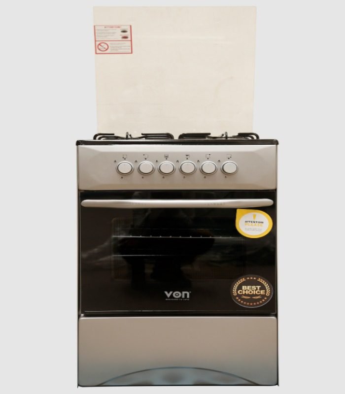Von Cooker VAC5F140PS 4 Gas Oven - Silver