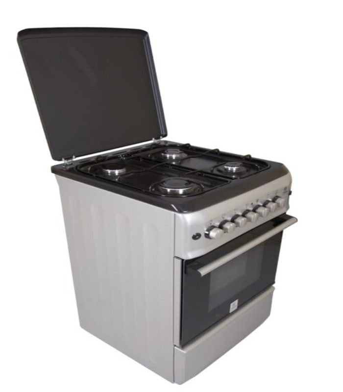 Mika Cooker  4 Gas Burners  Electric Oven - Silver MST55PI4GSL/HC