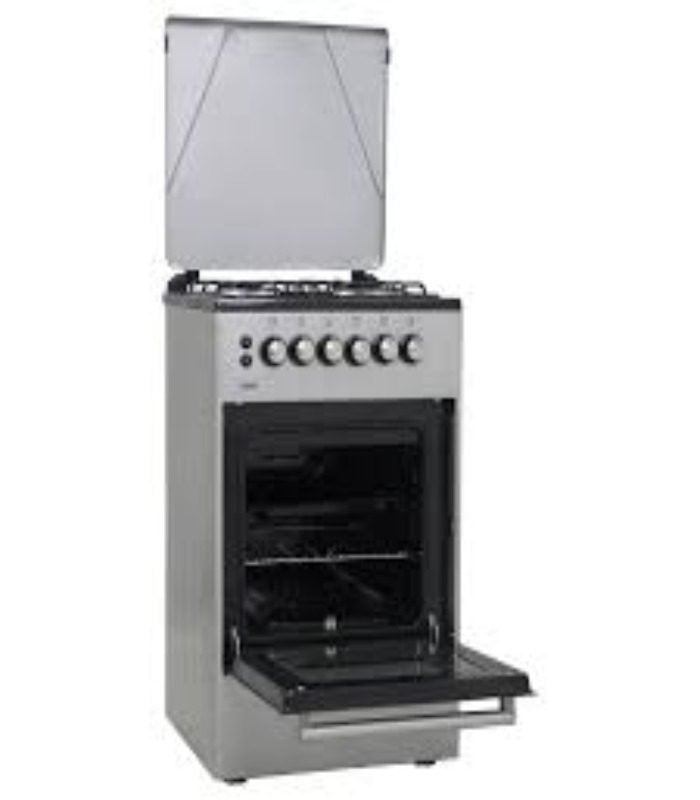 Mika Cooker  Standing Cooker  50cm x 50 cm  All Gas Burner &amp; Oven  Silver MST50PUAGSL
