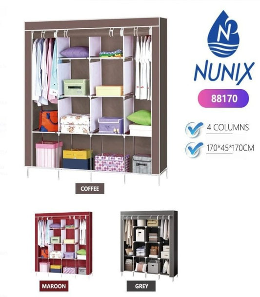 Nunix Portable 4  Column Wardrobe With Quality Fabric 88170