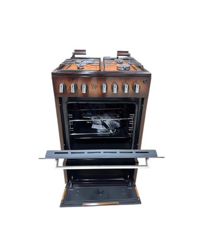 BJS Cooker, Elite Model 60x60 3+1 Electric/Gas Cooker - W/ Turbo Fan - Oven 60L Capacity