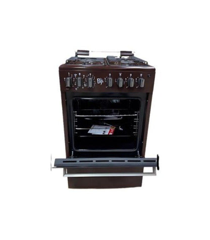 BJS Cooker, Elite Model 60x60 3+1 Electric/Gas Cooker - W/ Turbo Fan - Oven 60L Capacity