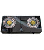 Nunix Cooker, Glass Table Top Double Burner Gas Stove GCPRO007