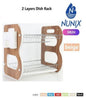 Nunix Dishrack 2 Layer Wooden With Removable Plastic Drip Tray.