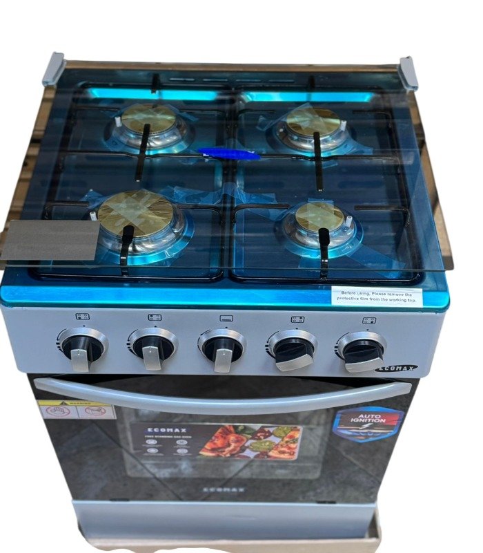 Ecomax Cooker 50x55cm 4 Gas Burners With Gas Oven