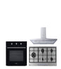Haier Hob 90cm Complete Built-in Bundle: 90cm Hood + 90cm 5 burner built-in Hob + 59L built-in oven