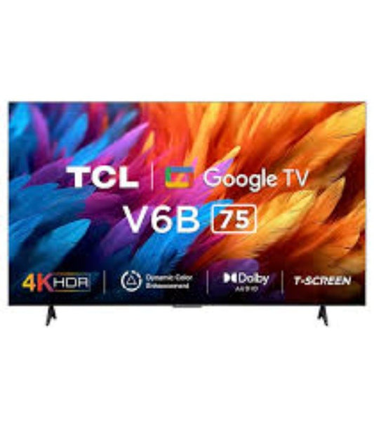 TCL TV 75Inch Direct LED 4K HDR Smart TV V6B 75