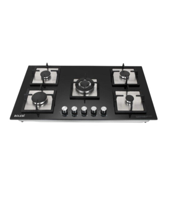 Bolesi Hob Built-in 5gas Tampered Glass Cooker HB-59002 52*76cm