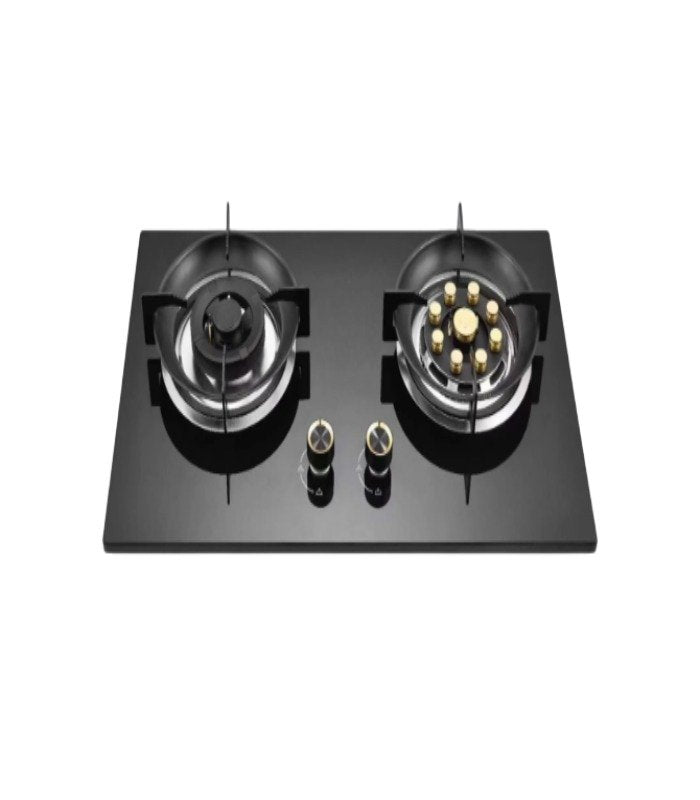 Bolesi built in hob cooker 2 gas burner Glass BLS-S08