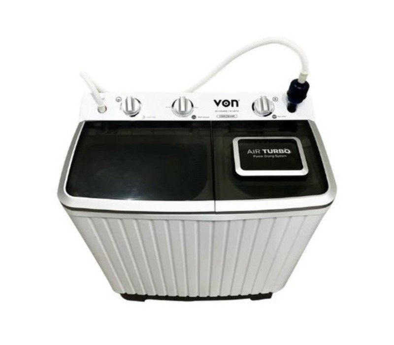 Von Washing Machine Twin Tub White - 8KG VWM-08AHK