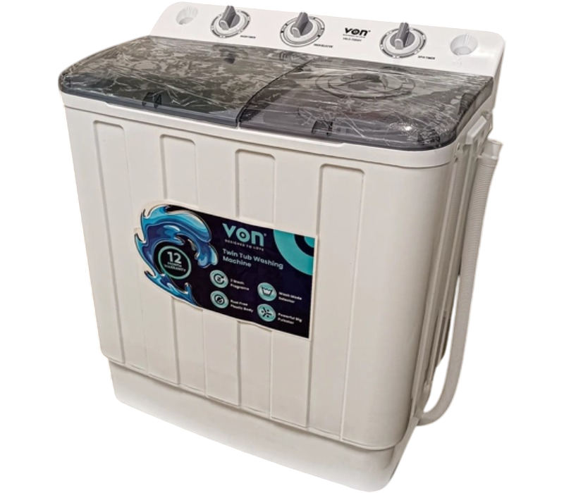 Von Washing Machine Twin Tub white - 7.5KG VALS-75BWY