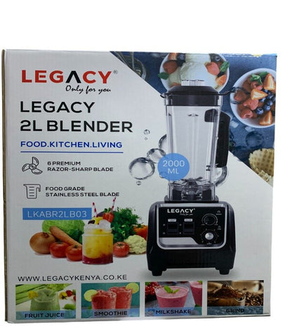 Legacy Blender Commercial 2.L with Strong Copper Motor 2LB03 Black