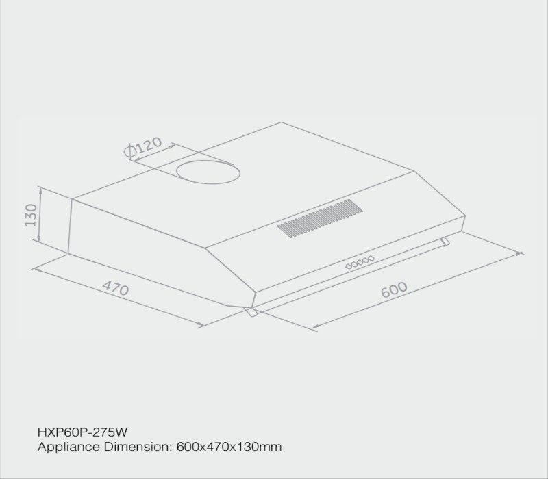Haier Hood 60cm Kitchen Chimney - HXP60P-275B