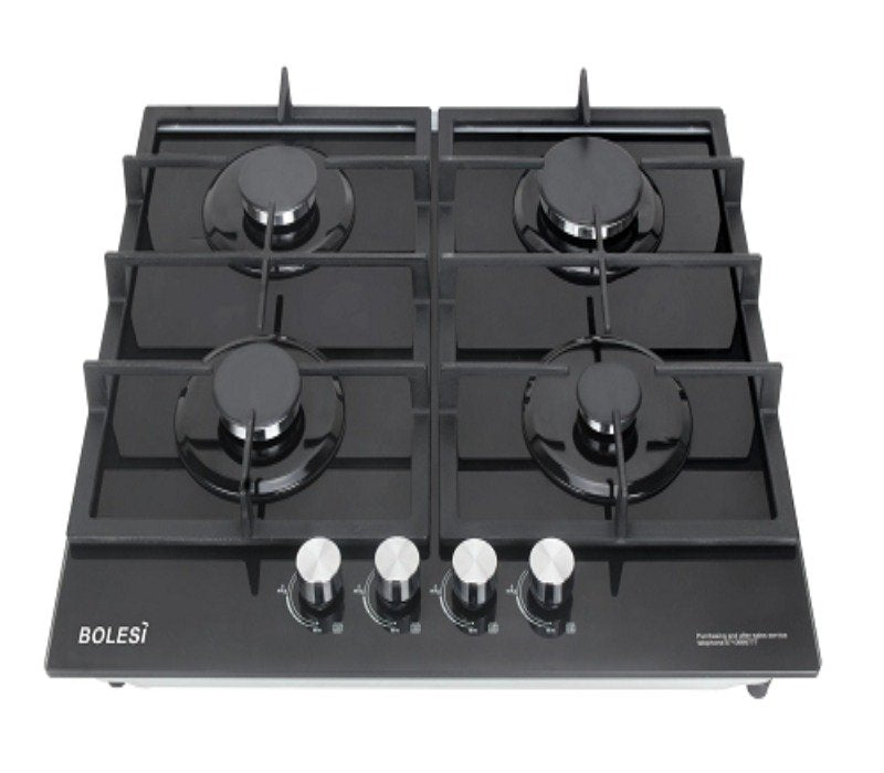 Bolesi hob cooker 4gas Built in Tampered Glass H59-4006B