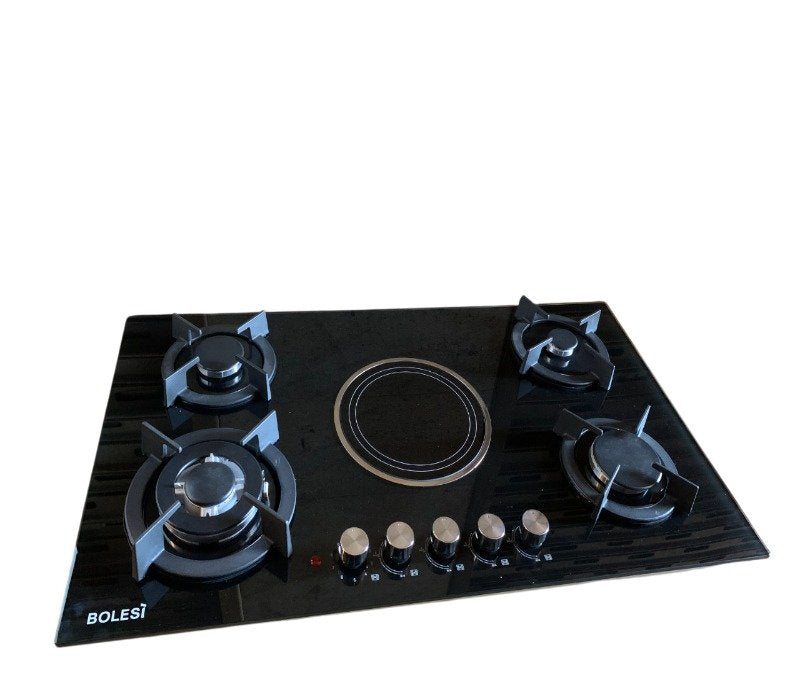 Bolesi Hob Built-in 4gas 1 Electric Tampered Glass Cooker HB-59035D