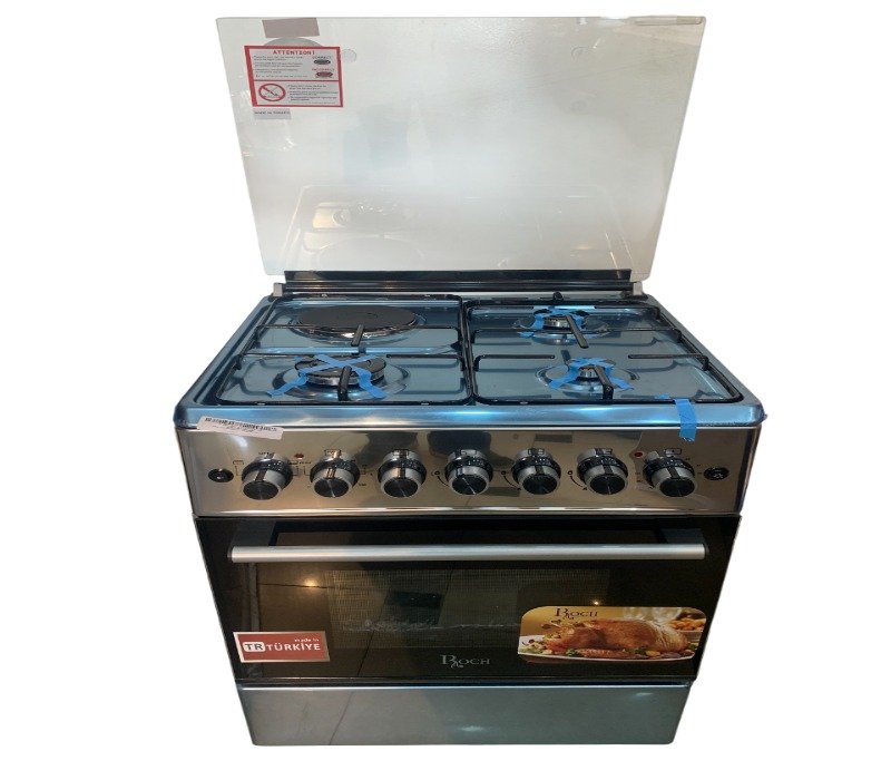 Roch Cooker 60x60CM 3 Gas Burners + 1 Hotplate - Silver RECK-631SS